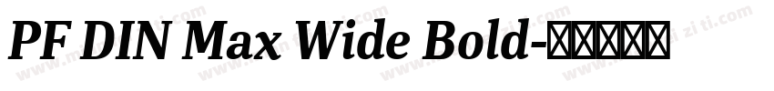 PF DIN Max Wide Bold字体转换
